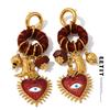 Vintage Autumn Winter Handmade Charming Jewelry Golden Stainless Steel 2025 Heart Eye Drop Dangle Earrings for Women Gift