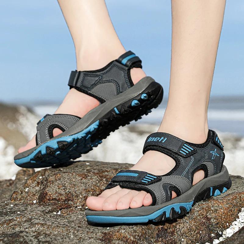 Fashion Summer Outdoor Men's Sandals Non-slip Men's Casual Sneakers Comfortable Beach Sandals Plus Size Men's Breathable Wading Sandals