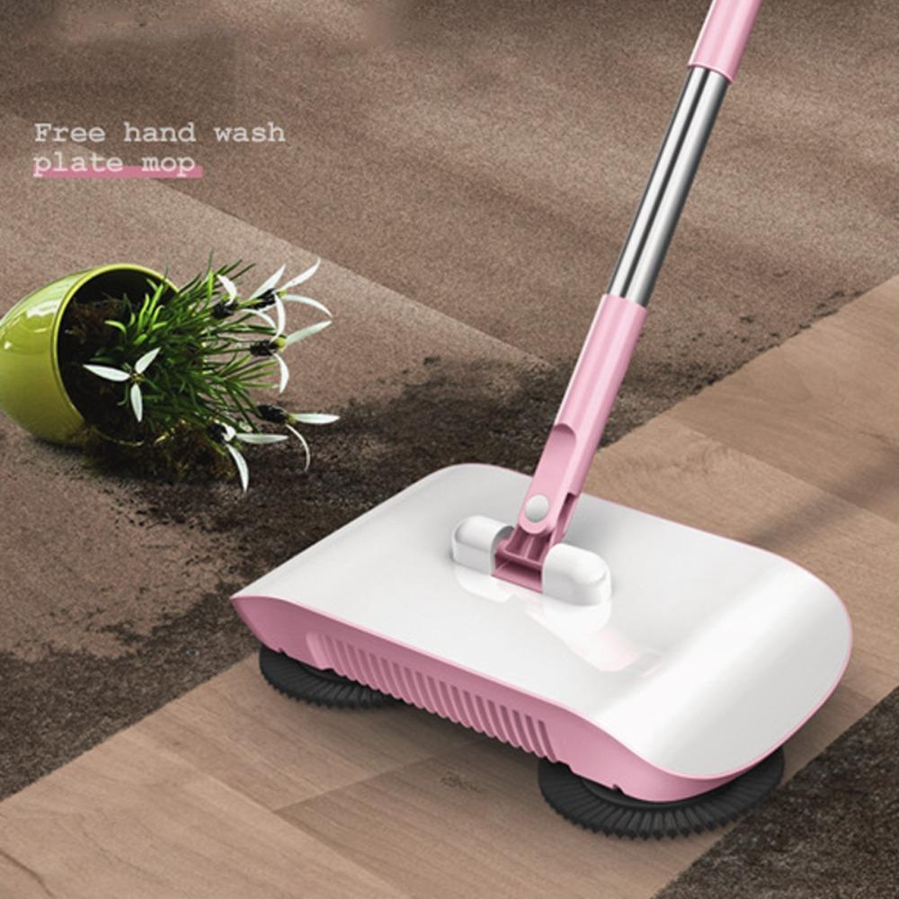 High Efficiency Hand Push Sweeper Non Electric Sweeper Mop Cleaner 2 in 1 Cleaning Machine Home