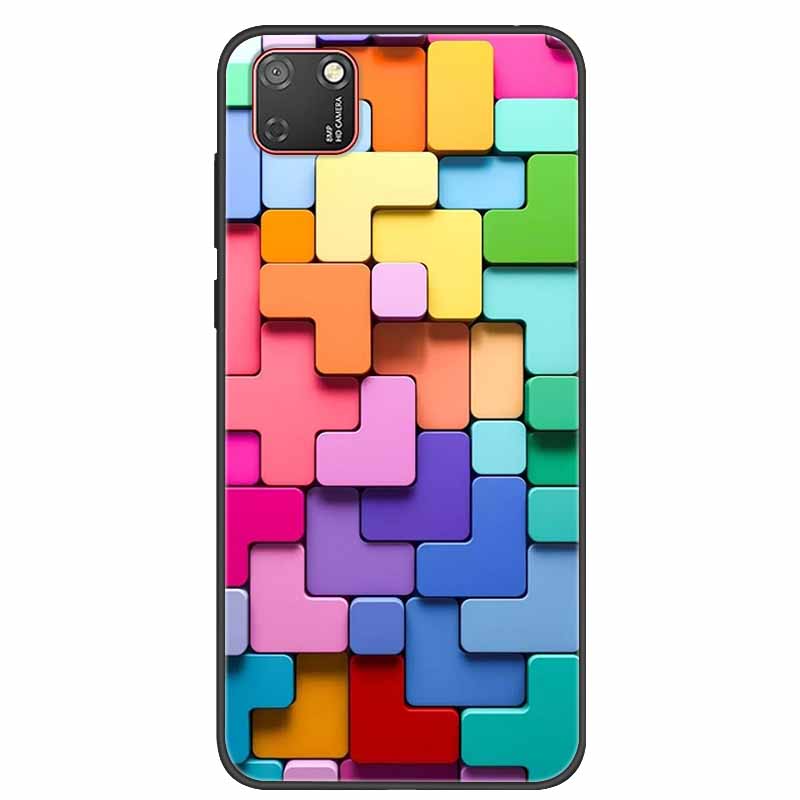 For Huawei Y5P Case Black Bumper Silicone TPU Soft Phone Cover For Huawei Y5P 2020 DRA-LX9 Y5 P Case Cartoon Fundas Y 5P