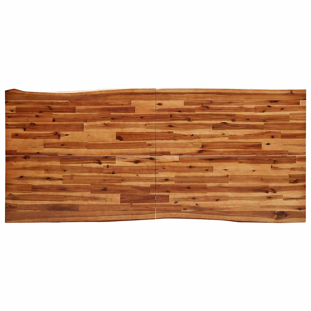 Dining Table with Live Edge Solid Acacia Wood 200x90x75 cm