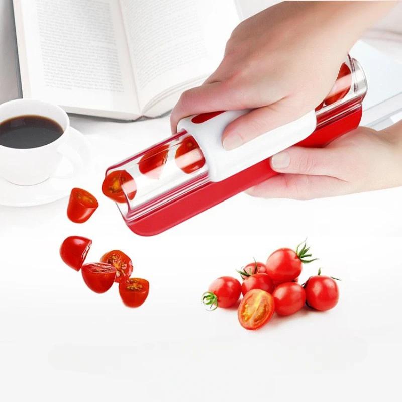 Разделитель фруктов для помидоров черри, бытовые портативные слайсеры, маленькие и изысканные, разделитель фруктов для помидоров черри и винограда
