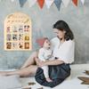 My First Year Wooden Photo Board 12 Months Newborn Milestones Picture Frame Arch Door My First Year Picture Frame For Boys Girls