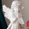 Молитвенный ангел, статуэтка ангела-хранителя, белая крылатая фея, скульптура, домашний офис, книжная полка, украшение для рабочего стола, орнамент