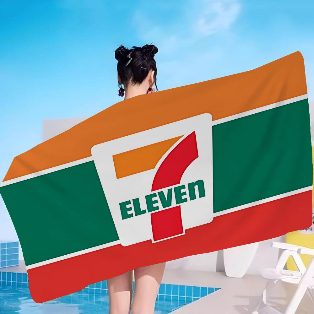 7-E-ELEVENS Микрофибра с принтом Пляжное полотенце Горный туризм Йога Пляж Плавание Бег Впитывающее Мягкое полотенце