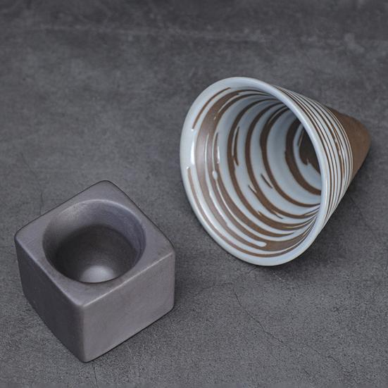 200 мл керамическая воронка для кофе с основанием, термостойкая кружка ручной работы в японском стиле для латте, капучино, чая, эспрессо, коническая кружка, подарок на день рождения