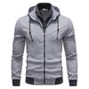 Mens Casual Hooded Zip-Up Sweatshirt Slim Fit Cotton Blend Lightweight Pullover Youth