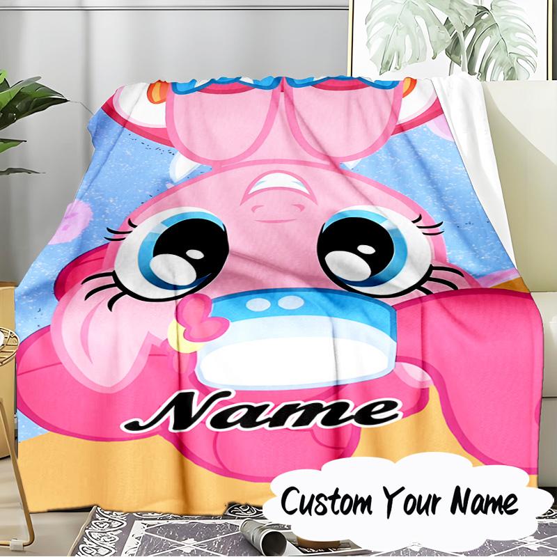 Custom Name Pinkie Pie's Bold Adventure Blanket Ideal Bedding Blanket Perfect for Travel, Camping, Living Rooms, Offices, Sofas, Fan Christmas gift