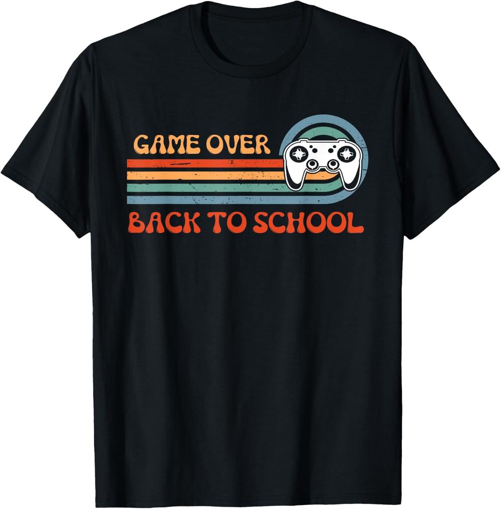 Back to School Funny Game Over Teacher Student Video Game unisex T-Shirt for Men Women Kids