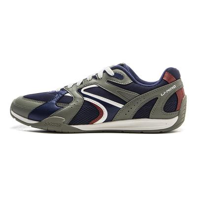 Li Ning Filin Ретро Классические Низкие Кроссовки Мужские Кроссовки Синий Зеленый AGLV137-11