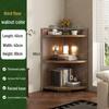 Triangular Corner Shelf and Storage Cabinet for Living Room or Desk Side