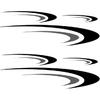 Large Vinyl Decals,Car Body Stickers,Vinyl Stripe Graphics Decals Stickers for Camper,RV,Trailer,Motorhome,Black+Gray,(DB04850ANPCS)