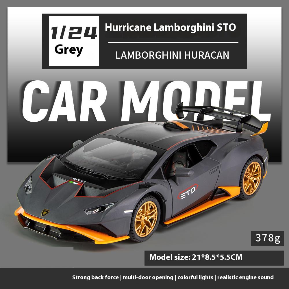 1/24 Lamborghini Huracan STO V10 Supercar Model Alloy Die Cast Vehicle Model Home Interior Collection Decorative Ornaments Gift