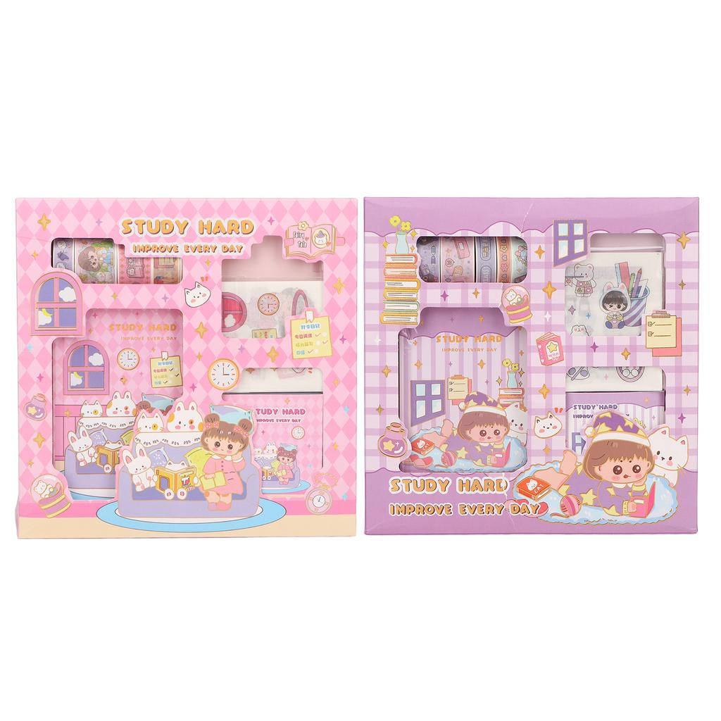 Набор наклеек из японской бумаги, симпатичные мультяшные прозрачные печатные художественные наклейки для конверта-дневника