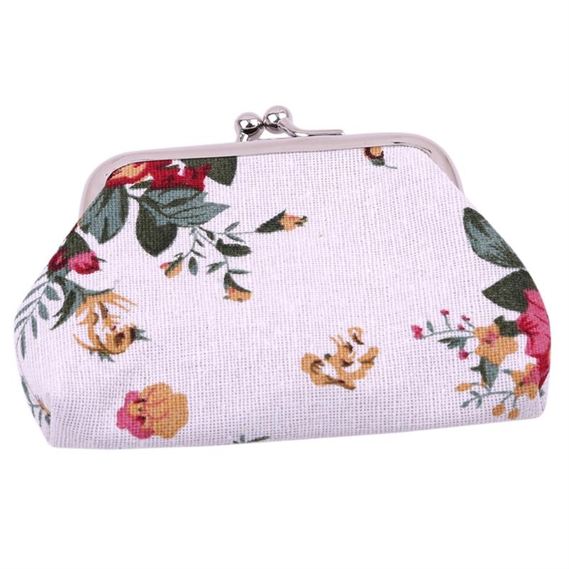 Мини-кошелек из холста с розой, женский тканевый кошелек для монет, детский милый маленький кошелек