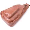 Женская сумка из экокожи с акцентом на текстильную лямку VINTAGE Bag 22773 Рыжий