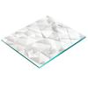 Tempered Glass Kitchen Board with Decorative Abstract Graphics 60x52 Cm