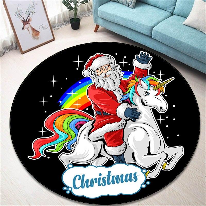 Новинка 2022 года, Рождественский круглый ковер, напольный коврик для гостиной, ковер из полиэстера, стул для киберспорта, круглый коврик, Прямая поставка, подарок ребенку