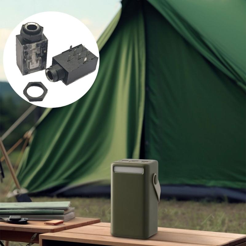 3 Cores Two Channel 6.35mm Microphones Connectors With 7Pin Design For High Fidelitys Signal Transmission