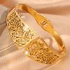 Fashionable Hollow Pattern Women's Exquisite High Opening Couple Style Jewelry Bracelet