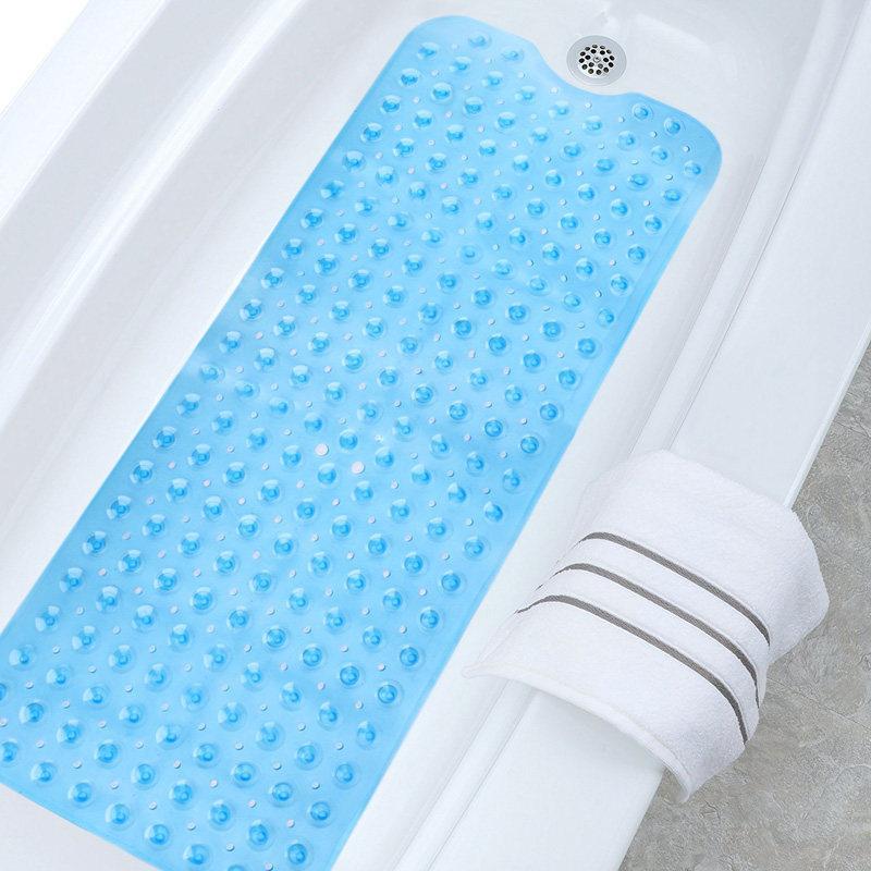 Thickened Extra Large Non Slip Bath Mat With Strong Suction Cups Drain Holes Perfect For Home Bathroom Shower Tub Use
