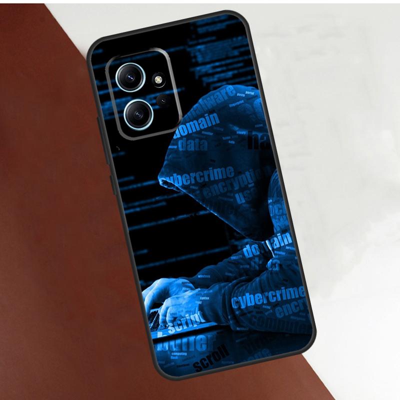 Чехол Hacker Binary Matrix Rain для Xiaomi Redmi Note 11 10 8 9 12 Pro 9S 10S 11S 12S Redmi 12 9A 9C 10A 10C 12C