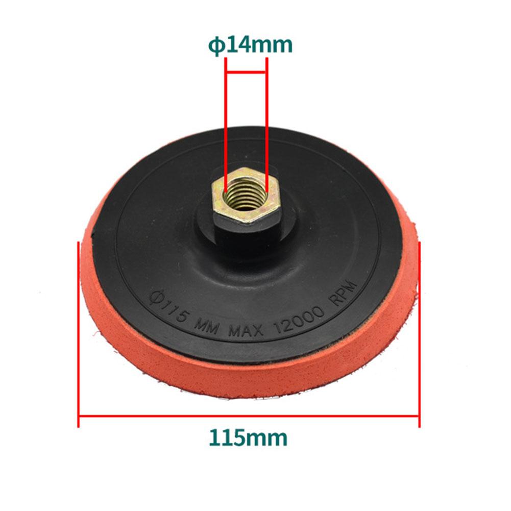 1 шт. шлифовальная подложка с резьбой M14, клейкая полировальная подложка 4,5/5 дюймов для каменной мебели, полировки дерева, шлифовки, угловой шлифовальной машины, детали инструмента