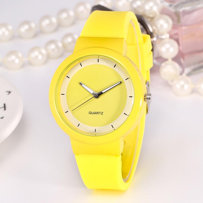 Fashion Silica Gel Strap Unisex Wristband Student Quartz Analog Watches Accessories
