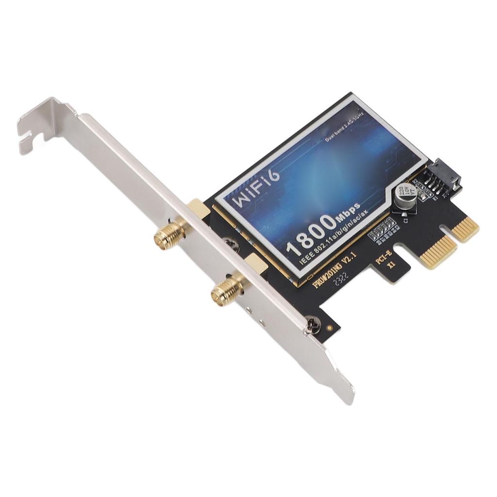 PCIE Wireless Network Card Desktop Dual Band Gigabit Network Card 1800Mbps PCIE Wireless Adapter for Desktop Computer