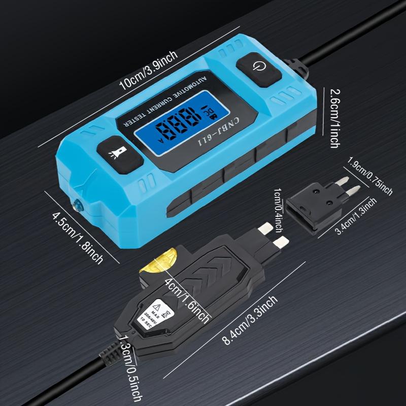 Car Circuit Tester Current Test Fuse Diagnostic Tool 12V Range 0.01~19.99A Repair Detector Galvanometer Automotive Accessories