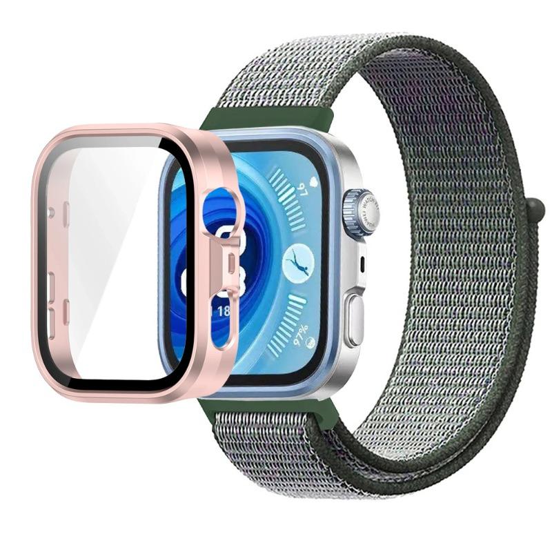 Нейлоновый ремешок + ПК-корпус для Huawei Watch Fit 3/4/4 Pro Защитный чехол от падения + Удобный дышащий браслет Ремешок Correa