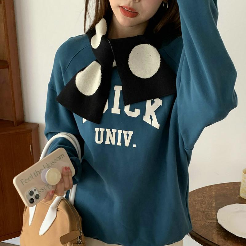 Polka Dot Neck Scarf Women Versatile Warm Winter Korean Style Short Scarf