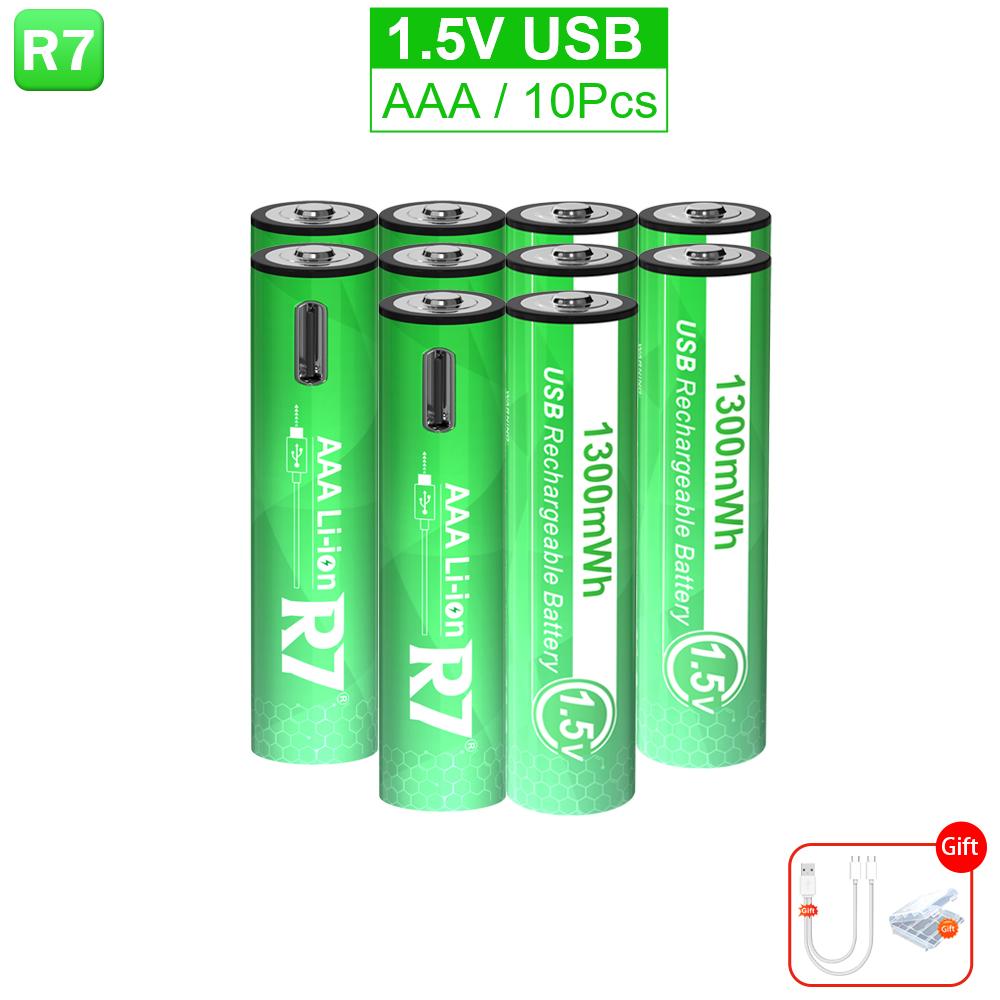 1,5 В AAA литий-ионная аккумуляторная батарея AAA 3A USB зарядка литиевых батарей с USB-кабелем для пульта дистанционного управления мышками-игрушками