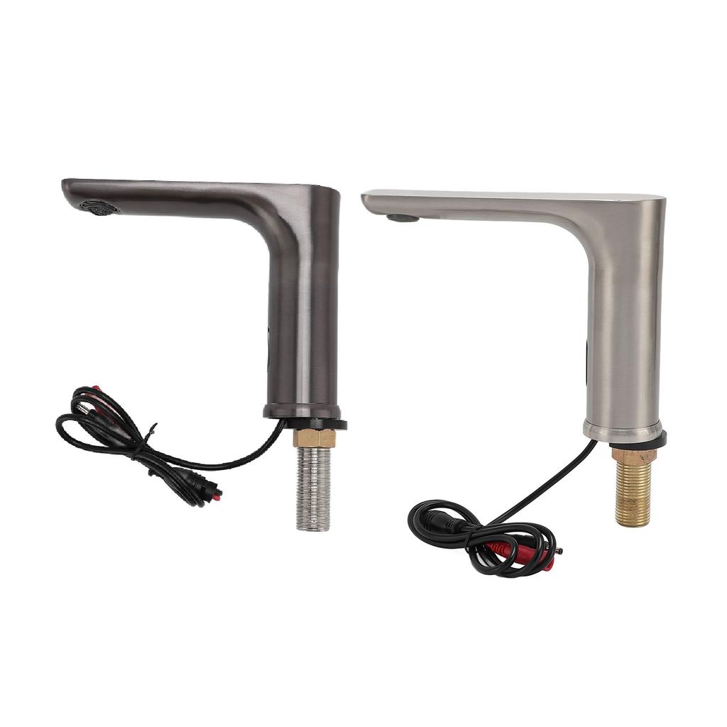 Бесконтактный электронный смеситель с питанием от батареи, вертикальный смеситель для раковины в ванной комнате, наружная резьба G1/2