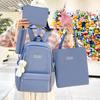 Five Piece Set Backpacks Student Girl's Large Capacity Backpack Women's Nylon School Bag Backpack