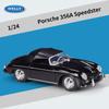 Welly 1/24 Porsche 356A Speedster Классический Винтажный Автомобиль Сплав Масштаб Модель Автомобиля Литой Металл Статический Детская Игрушечная Машина Транспортные Средства Подарки