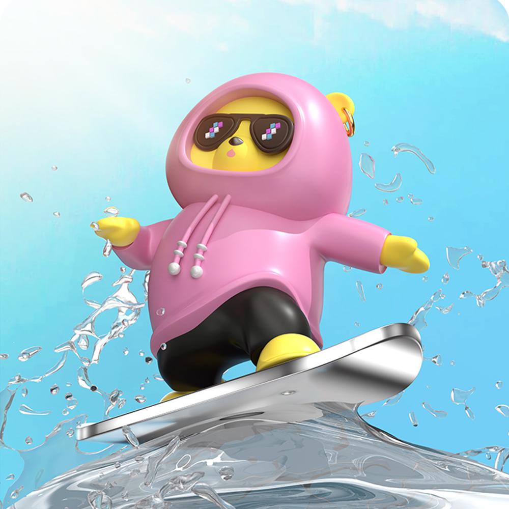 Подвеска автомобиля Украшение экрана Скейтборд Медведь Многоцветный Креативный Мультяшный Интерьер Автомобиля Аксессуары