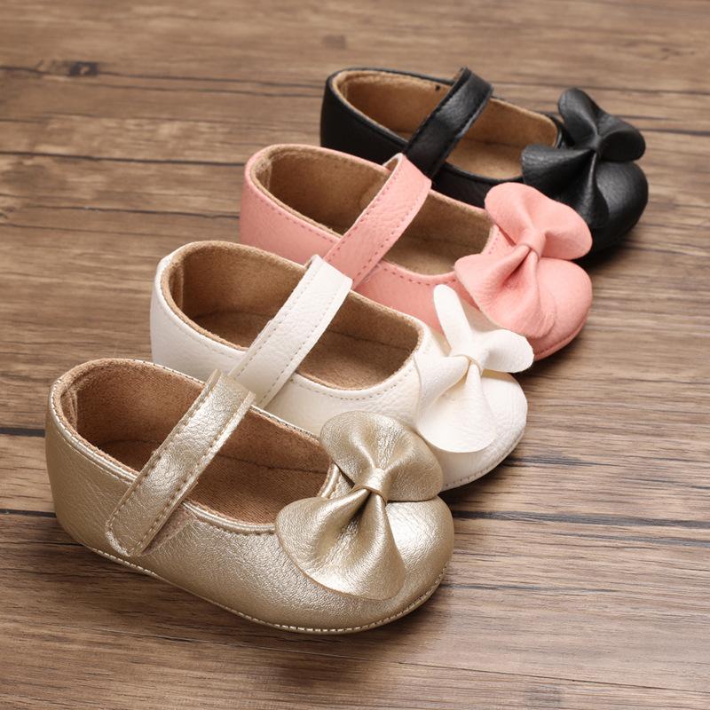 Весенне-осенняя обувь для малышей 0–1 года, детская обувь с мягкой подошвой, дышащая обувь принцессы на полурезиновой подошве