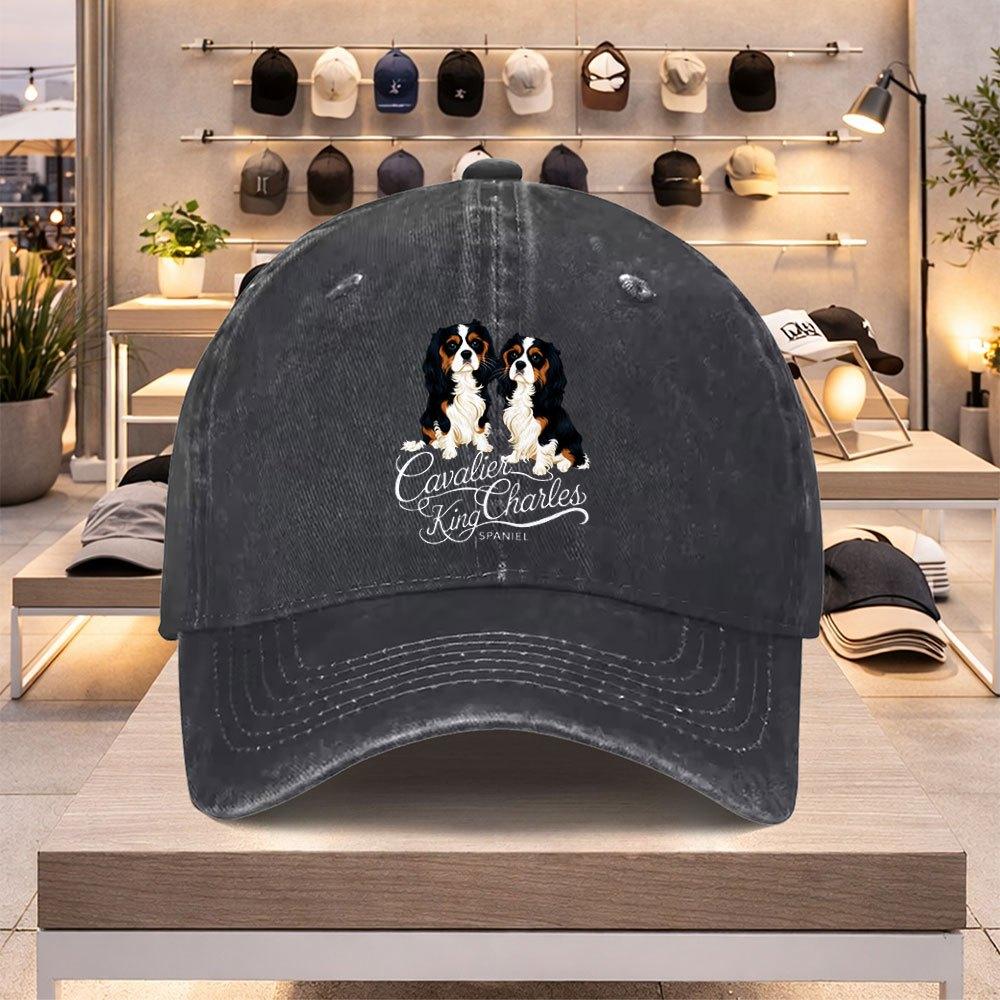 Cavalier King Charles Spaniel Baseball Cap Lightweight Adjustable Duckbill Hat for SpringSummer Valentines Day Carnival