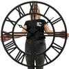 Large black loft wall clock 80cm