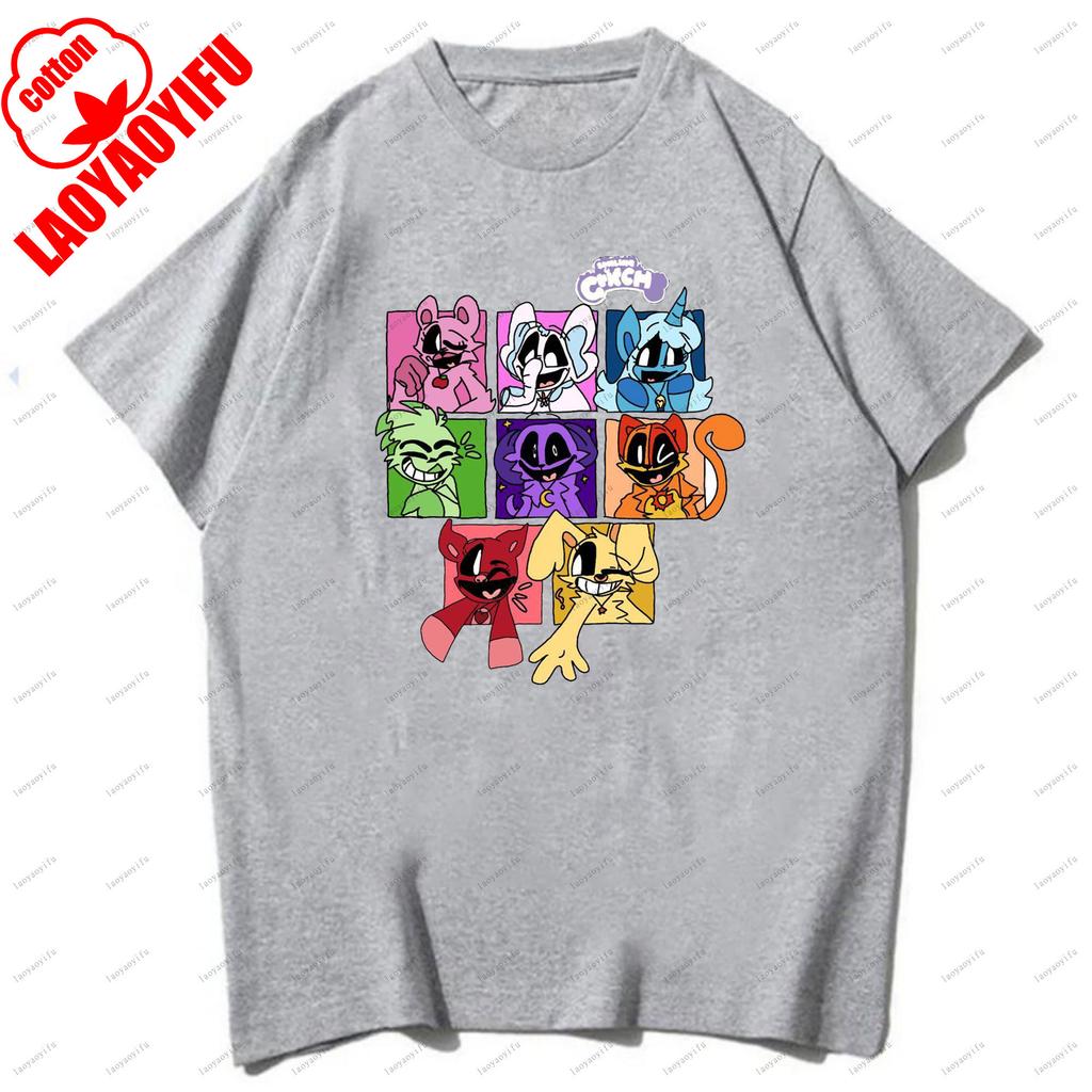 Smiling Critters T-shirts Breathable Camisetas Harajuku Tops Men T Shirt Casual for Daily Wear and Casual Outings