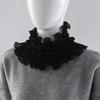 Autumn Fake Collar for Womens Halloween High Neck Cloak Scarf Ruffled Edge Shirt Detachable Collar Cloud Shoulder Shawl