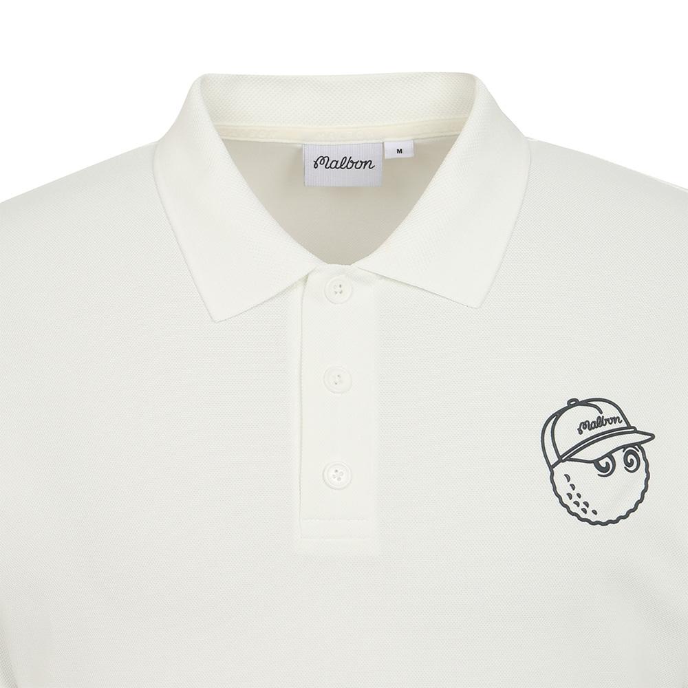 MALBON GOLF Bucket Point Basic Polo Shirt Off White (Man)