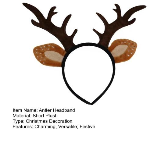 Повязка на голову с оленьими рогами, женские оленьи рога и уши, аксессуары для волос на Рождество, Хэллоуин, косплей, вечеринка, принадлежности