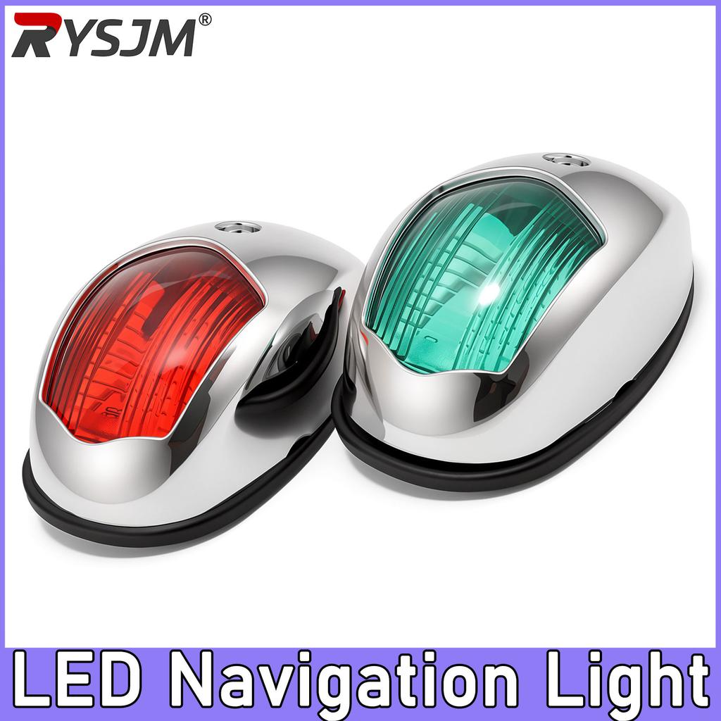 2Pcs LED Navigation Lights For Boats 12V 24V Boat Position Lights Marine Lights Waterproof Boat Lamp Red Green