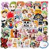 4850 100 шт. Аниме Наклейки One Piece Декали Граффити Скейтборд Ноутбук Телефон Машина Луффи Чоппер Крутая Мультяшная Наклейка Для Детей