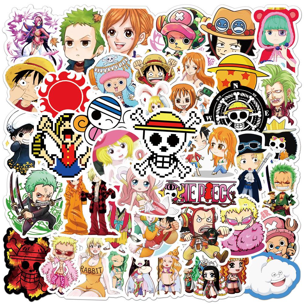 4850 100 шт. Аниме Наклейки One Piece Декали Граффити Скейтборд Ноутбук Телефон Машина Луффи Чоппер Крутая Мультяшная Наклейка Для Детей