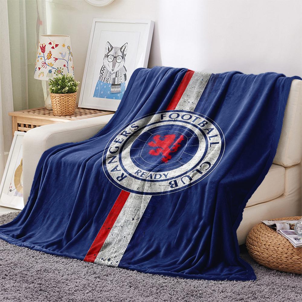 Rangers FC Flannel Blanket, High quality Comfortable for All Seasons, Home Decor, Warmth and Comfort