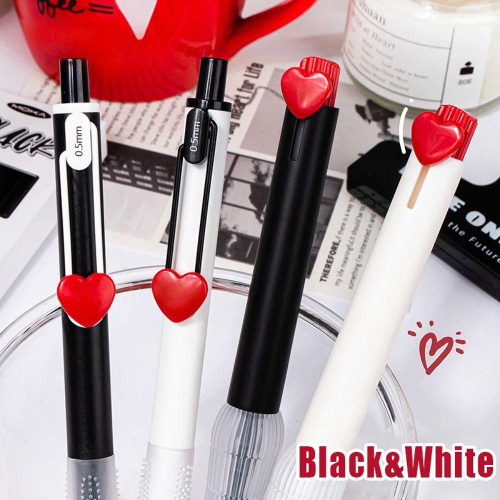 4PCS/Set 0.5mm Black Ink Gel Pen Press Using Ballpoint Pen High Quality Neutral Pen Students