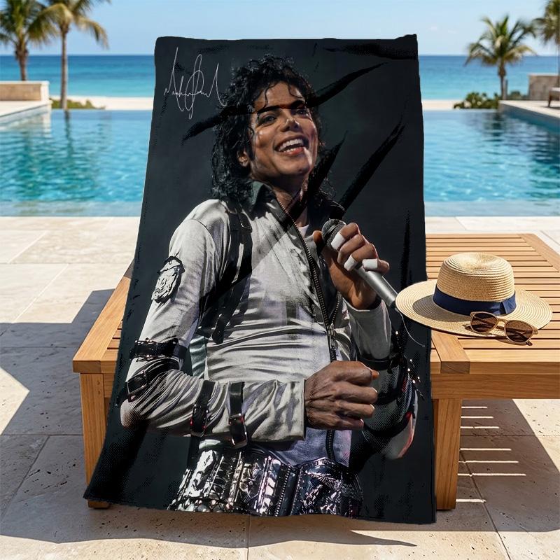 Michael Jackson Collage Stylish Digital Printing Beach Towel Quickdrying Absorbent Blanket For Beach Pool Gym Travel